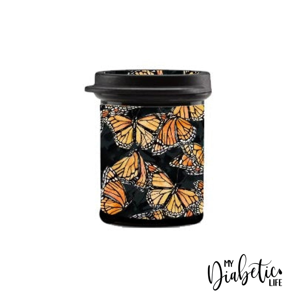 Wandering Monarch - Test Strip Canister Sticker Accuchek Instant Container