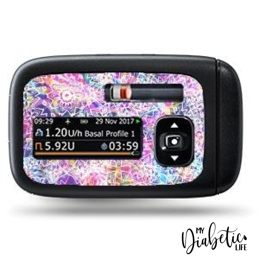 Rainbow Mandala - Accu-Chek Insight Peel Skin And Decal Insulin Pump Sticker Accu-Chek