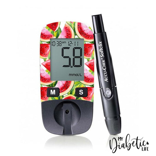 Watermelon Slices - Accu-chek Active Peel, skin and Decal, glucose meter sticker - MyDiabeticLife