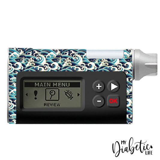 Waves Of Peace - Dana Rs Insulin Pump Sticker Peel Skin And Decal Rs