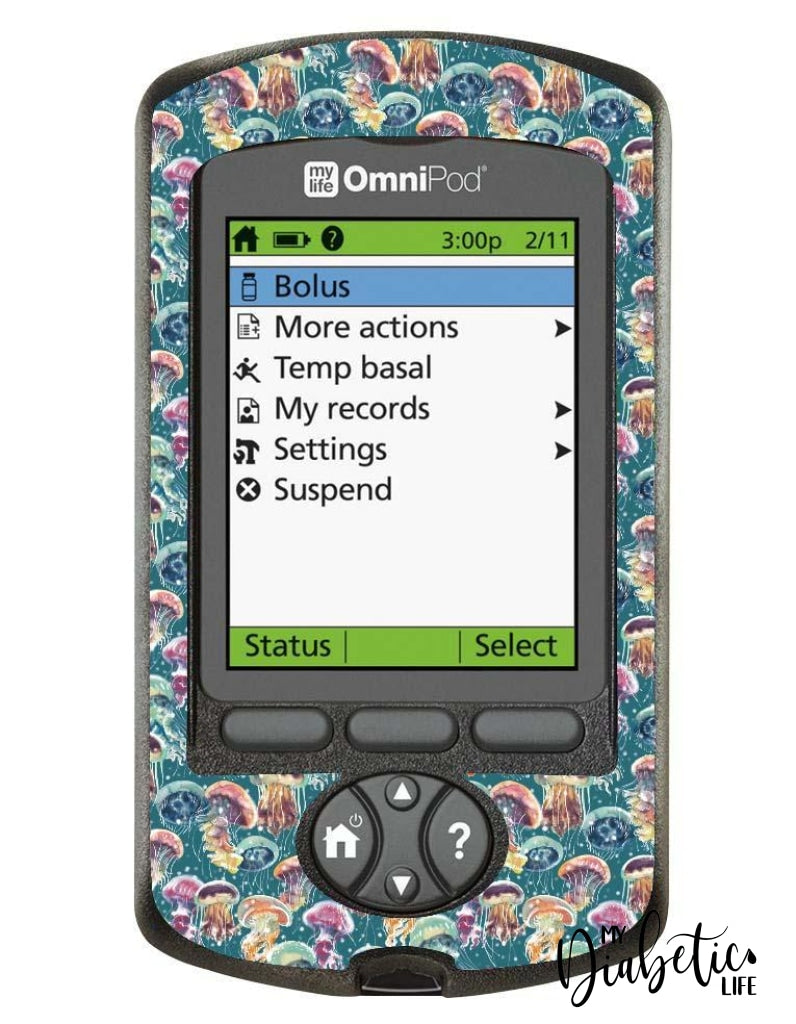 Jellyfish Gang - Omnipod Pdm Skin And Decal Glucose Meter Sticker
