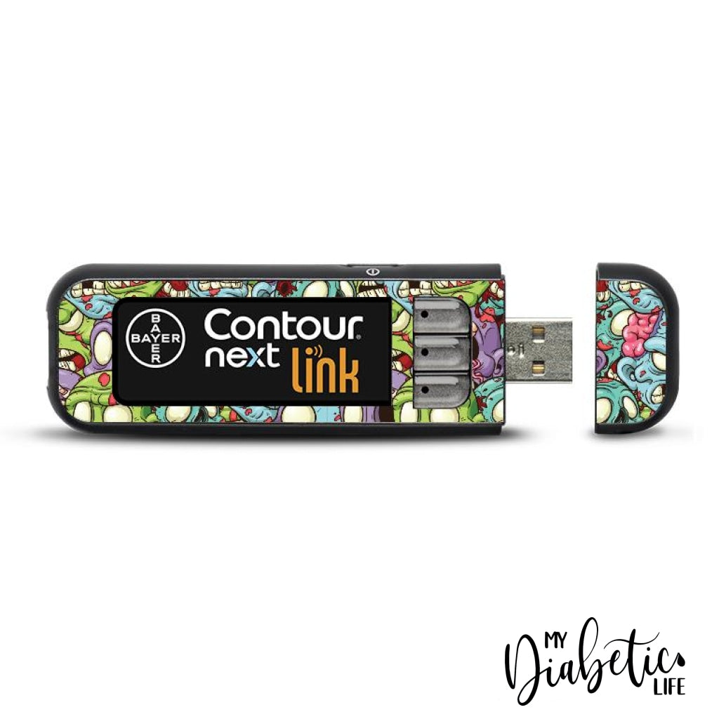Zombies - Contour Next Link USB Peel, skin and Decal, Glucose meter sticker - MyDiabeticLife